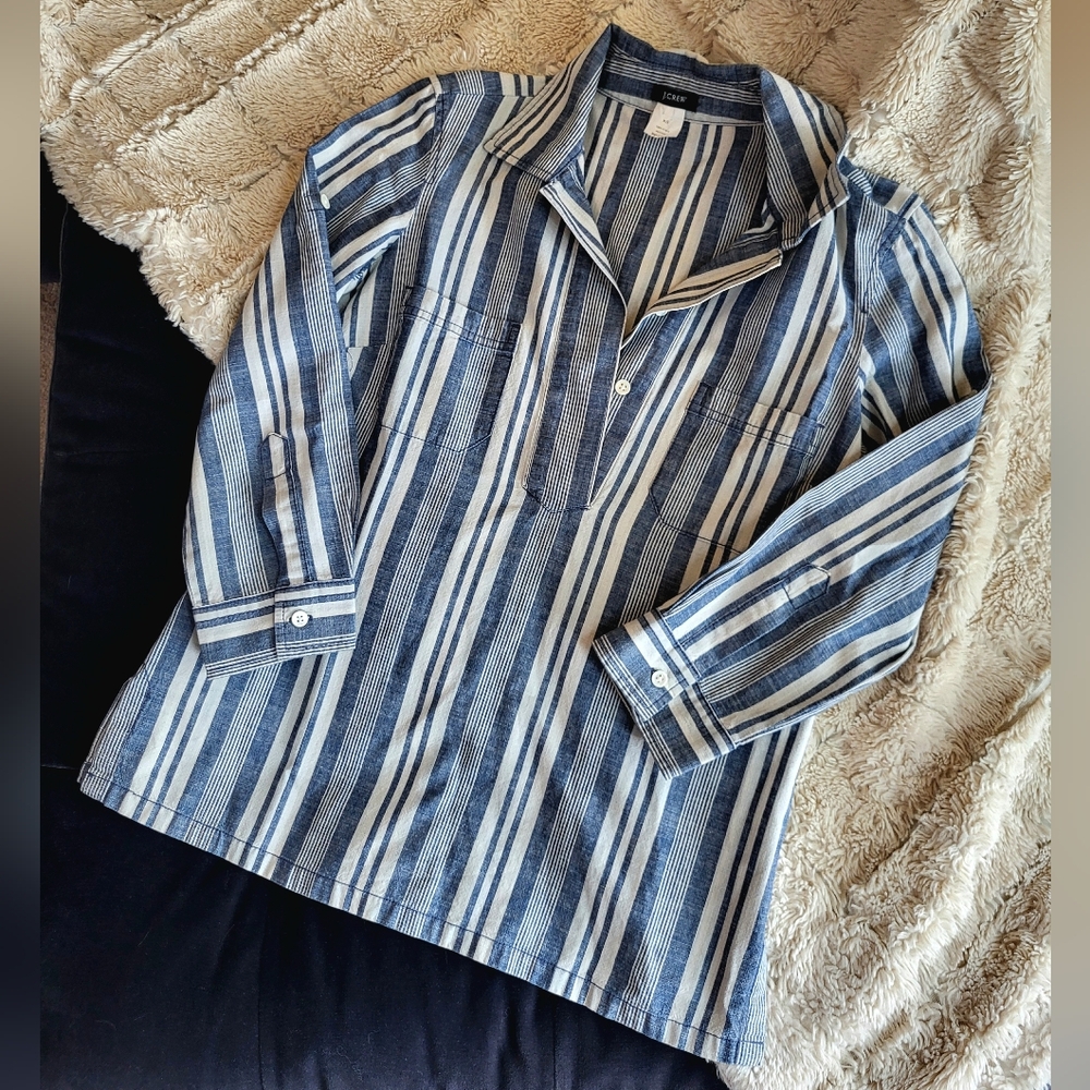 J. Crew Striped Chambray Shirt